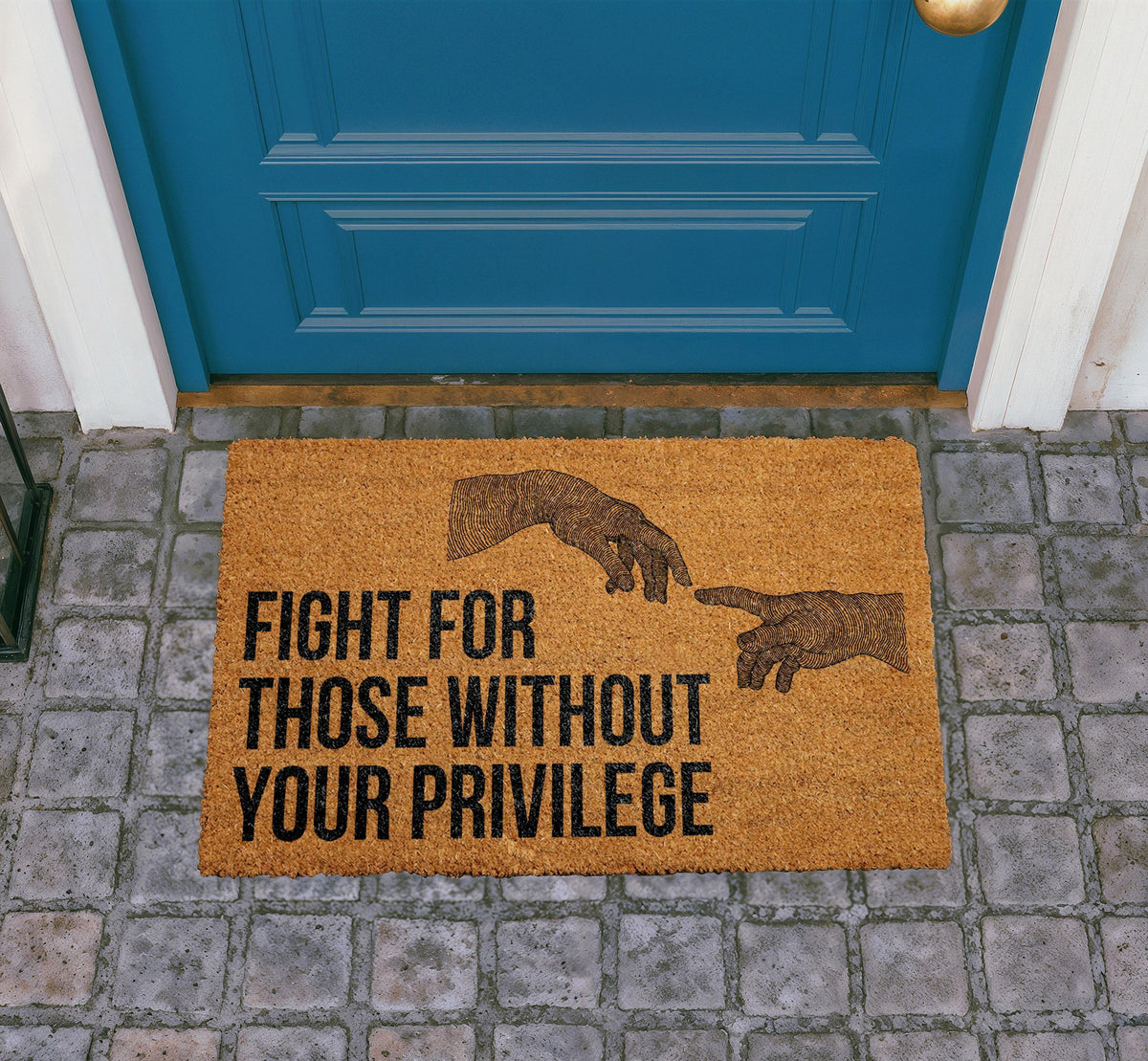 Fight For Those Without Privilege Doormat, Human Rights Welcome Mat, Activist Entryway Rug