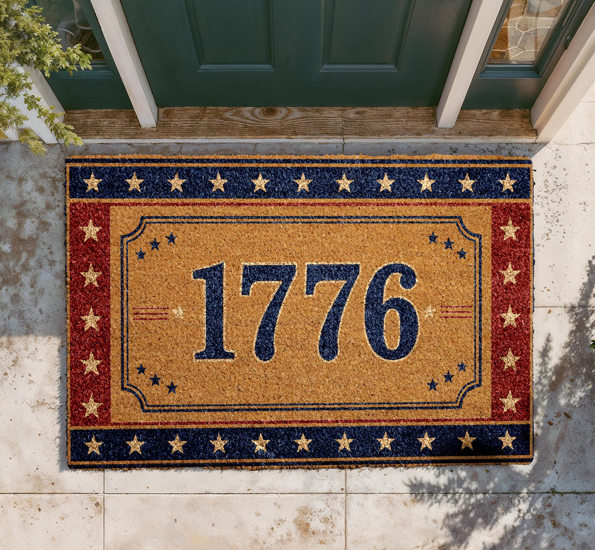 1776 America Independence Doormat, USA 250th Anniversary Welcome Mat, Patriotic Rug