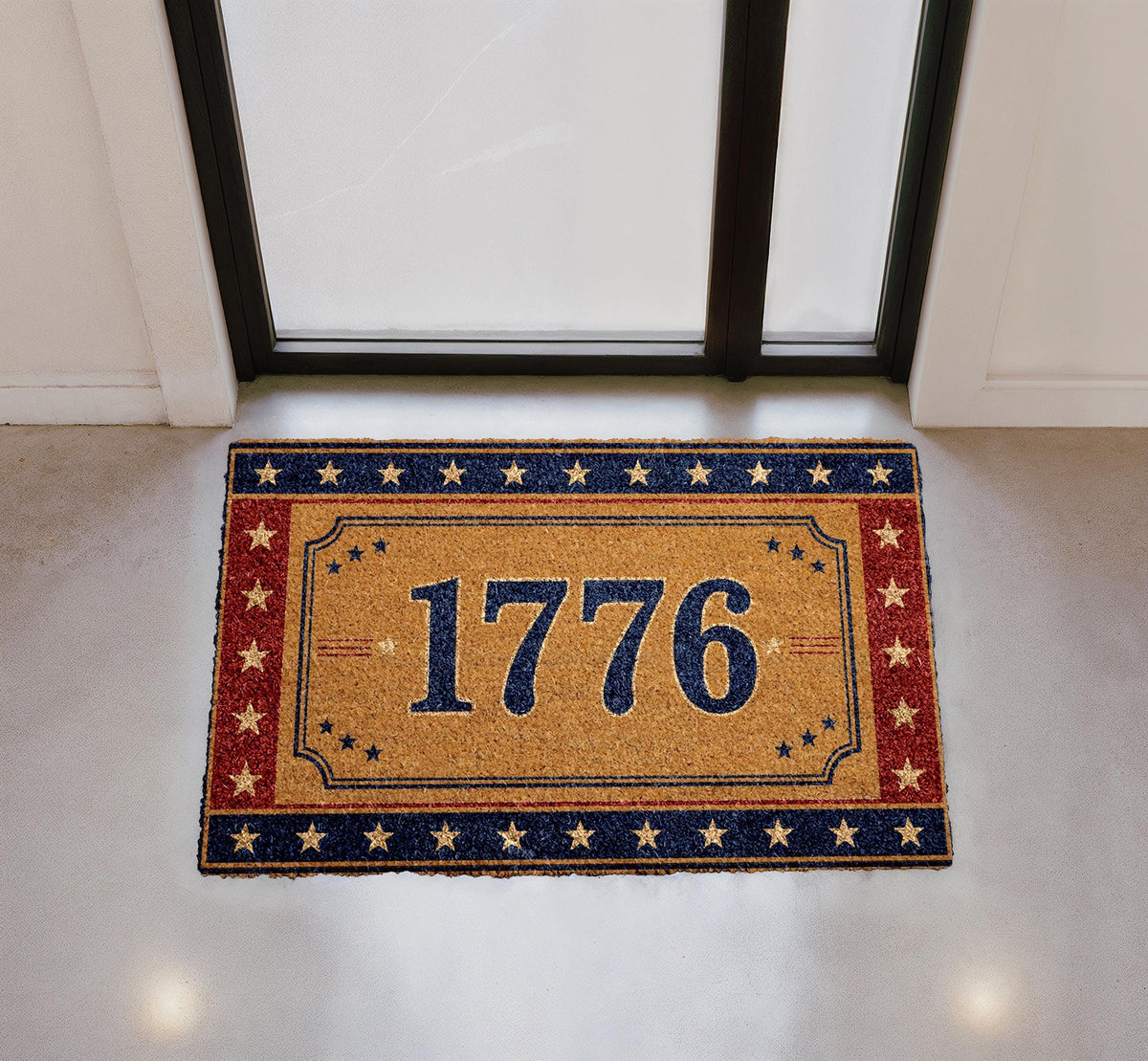 1776 America Independence Doormat, USA 250th Anniversary Welcome Mat, Patriotic Rug