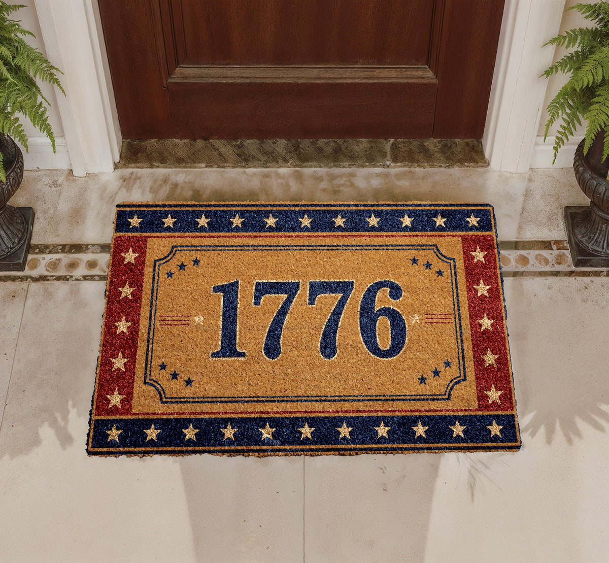 1776 America Independence Doormat, USA 250th Anniversary Welcome Mat, Patriotic Rug