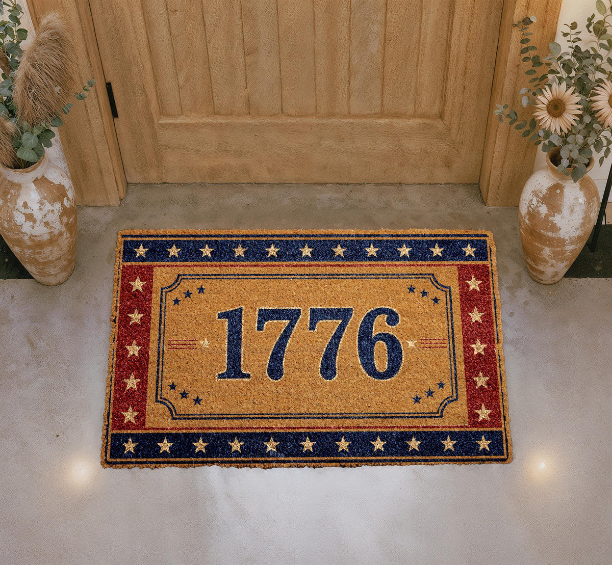 1776 America Independence Doormat, USA 250th Anniversary Welcome Mat, Patriotic Rug