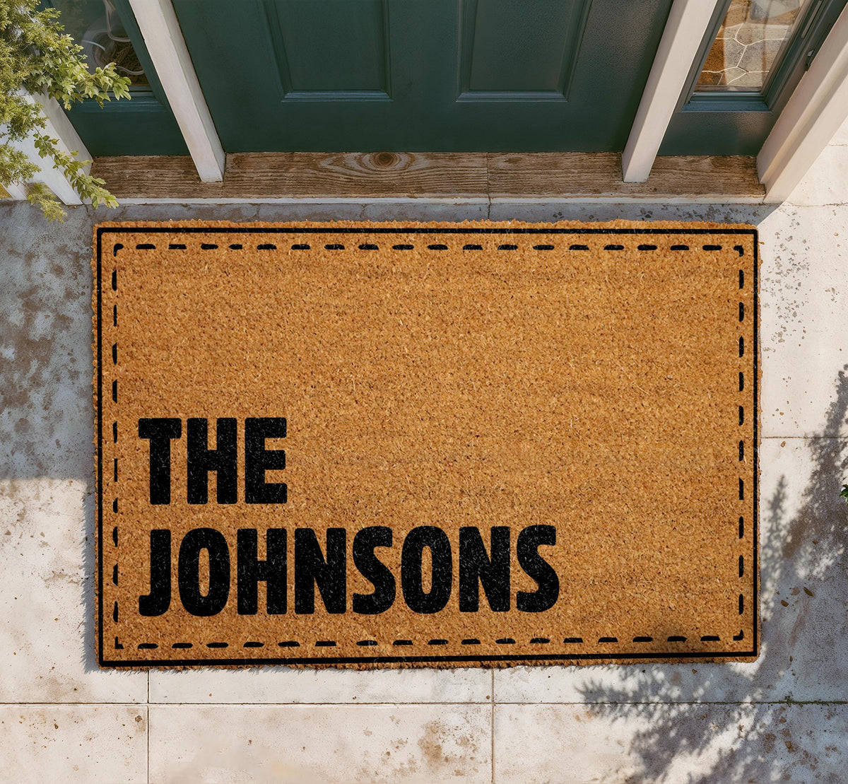 Personalized Coir Doormat, Custom Family Name Welcome Mat, Housewarming Gift