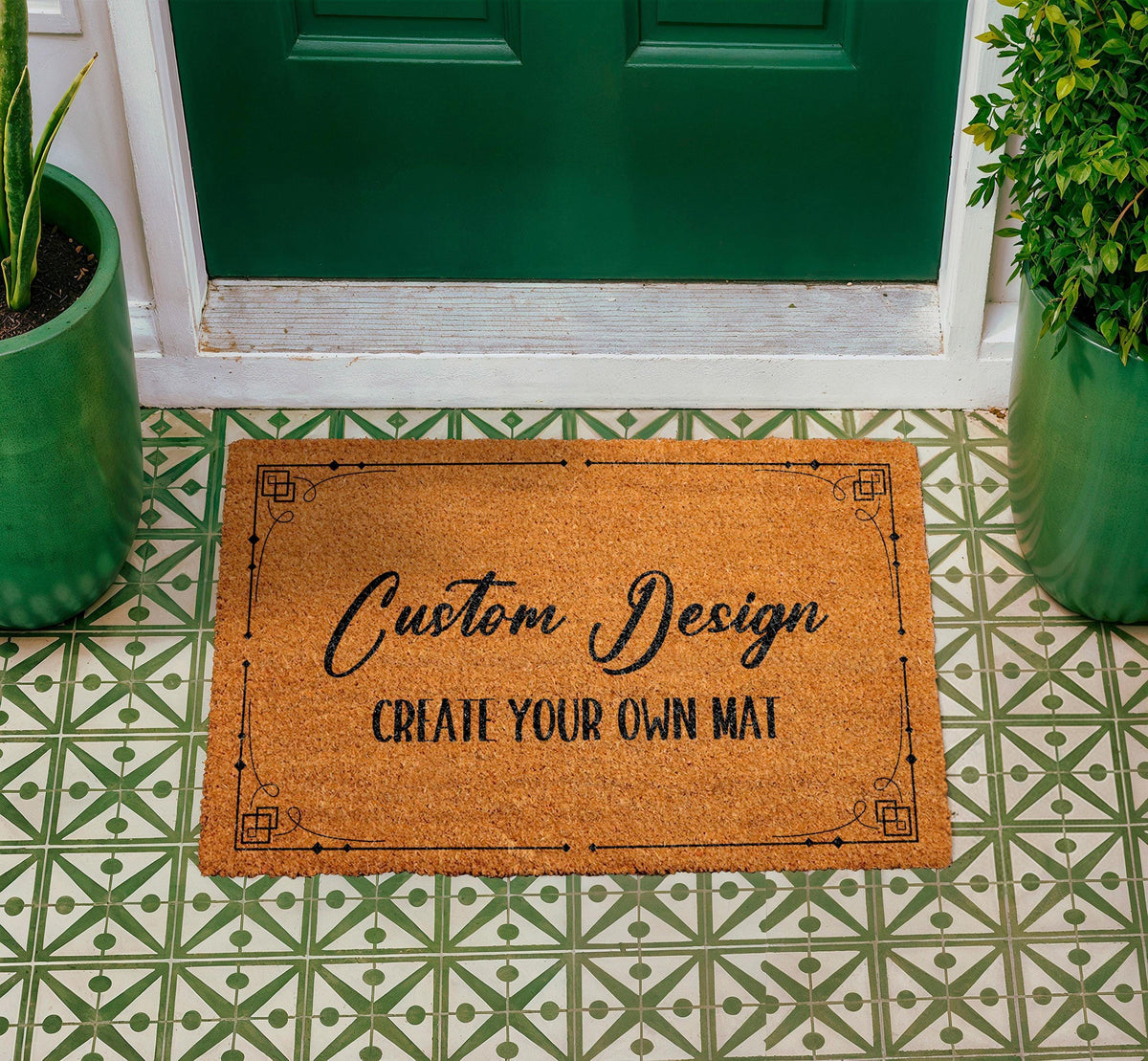 Custom Coir Doormat, Personalized Welcome Mat, Create Your Own Design Rug