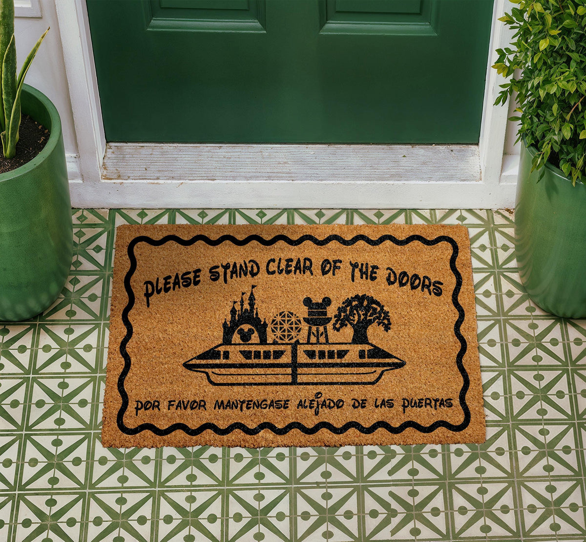 Funny Coir Doormat, Please Stand Clear of the Doors, Housewarming Gift