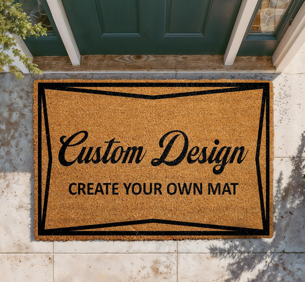 Custom Coir Doormat, Personalized Welcome Mat, Outdoor Entry Rug, Front Porch Decor
