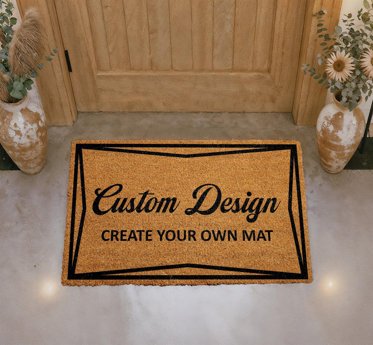 Custom Coir Doormat, Personalized Welcome Mat, Outdoor Entry Rug, Front Porch Decor
