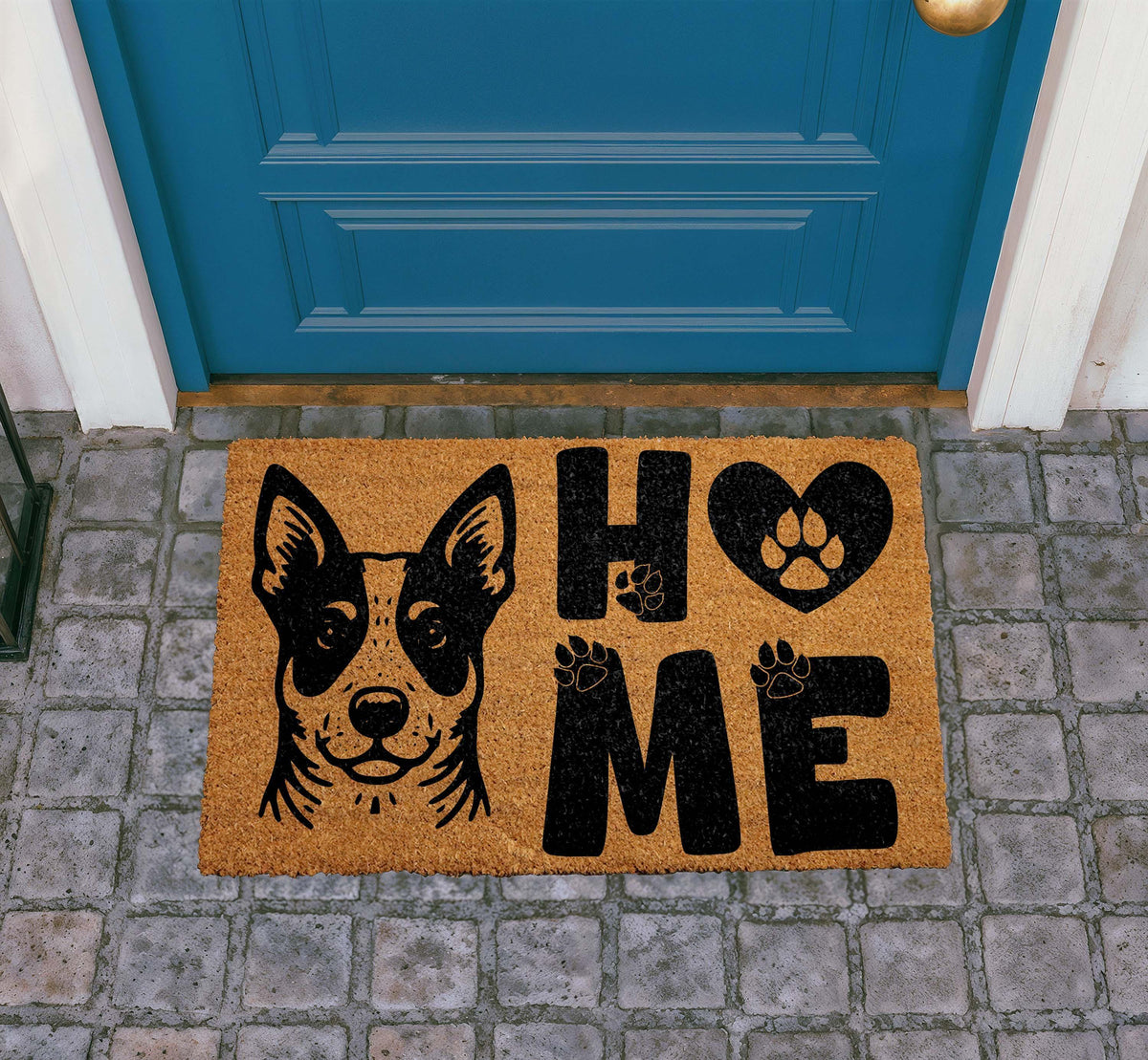 Personalized Dog Doormat, Custom Coir Welcome Mat, Pet Portrait Home Decor