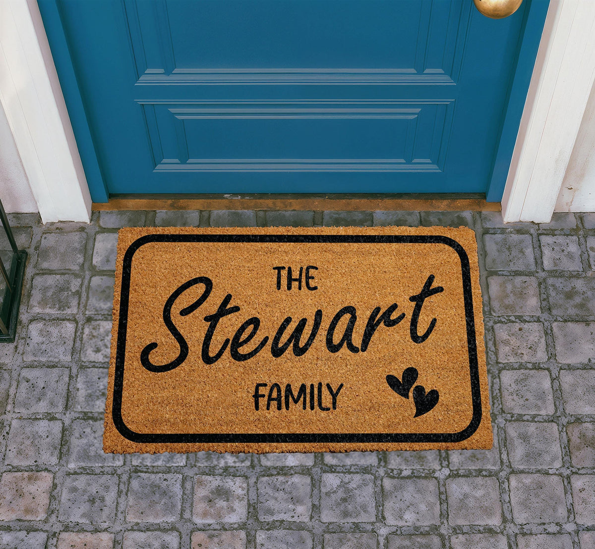 Personalized Coir Family Last Name Doormat, Custom Welcome Home Mat