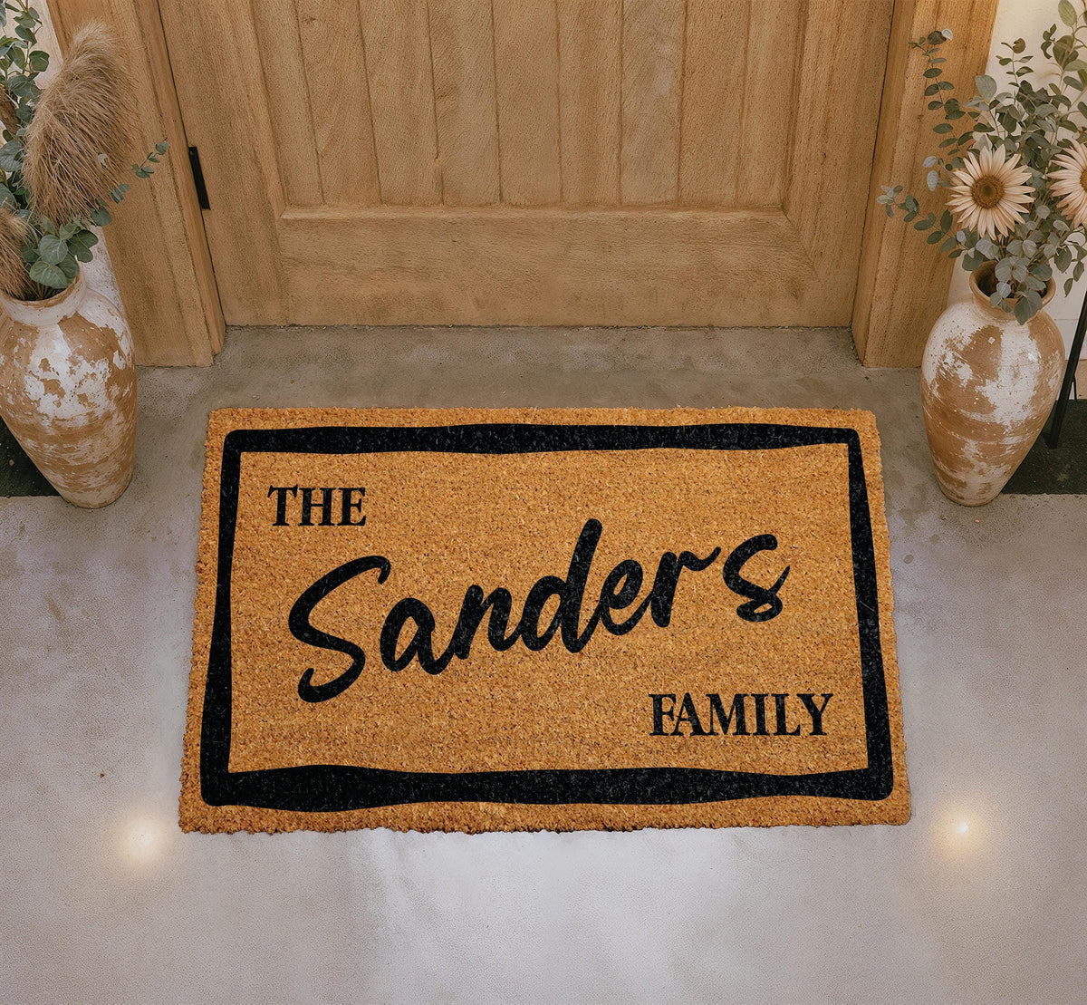 Personalized Coir Family Last Name Doormat, Custom Welcome Home Mat