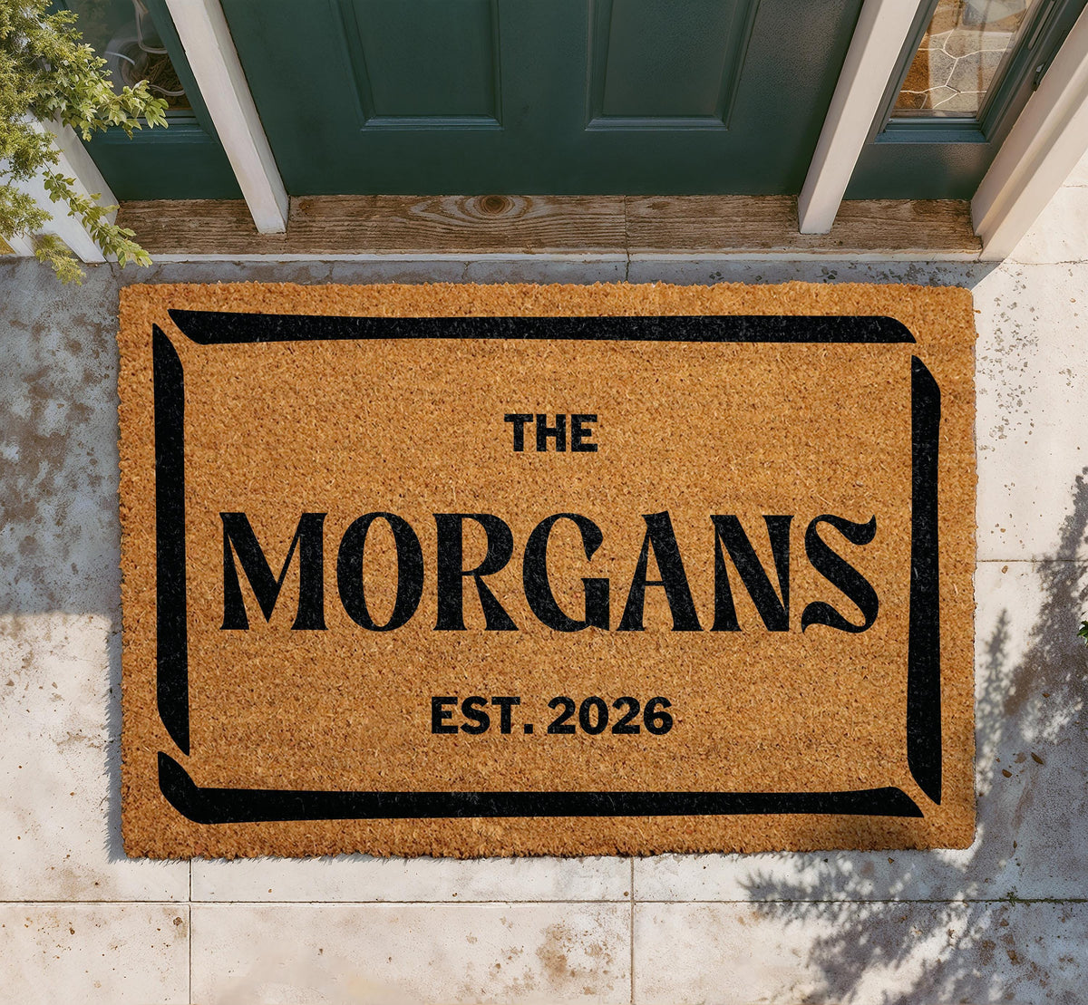 Personalized Coir Family Last Name Doormat, Custom Welcome Home Mat