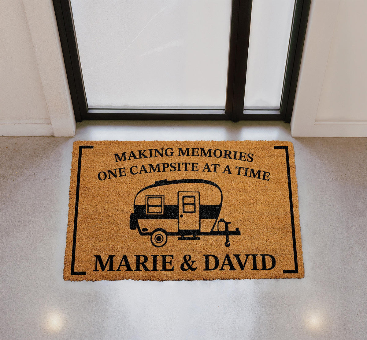 Making Memories One Campsite At A Time Doormat, Personalized Camping Doormat, Custom Couple Campers Welcome Mat, RV Welcome Mat