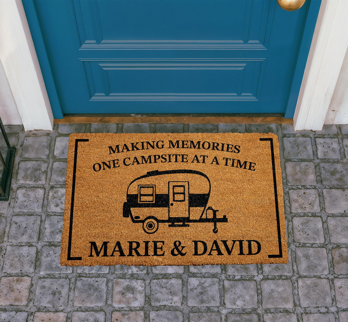 Making Memories One Campsite At A Time Doormat, Personalized Camping Doormat, Custom Couple Campers Welcome Mat, RV Welcome Mat