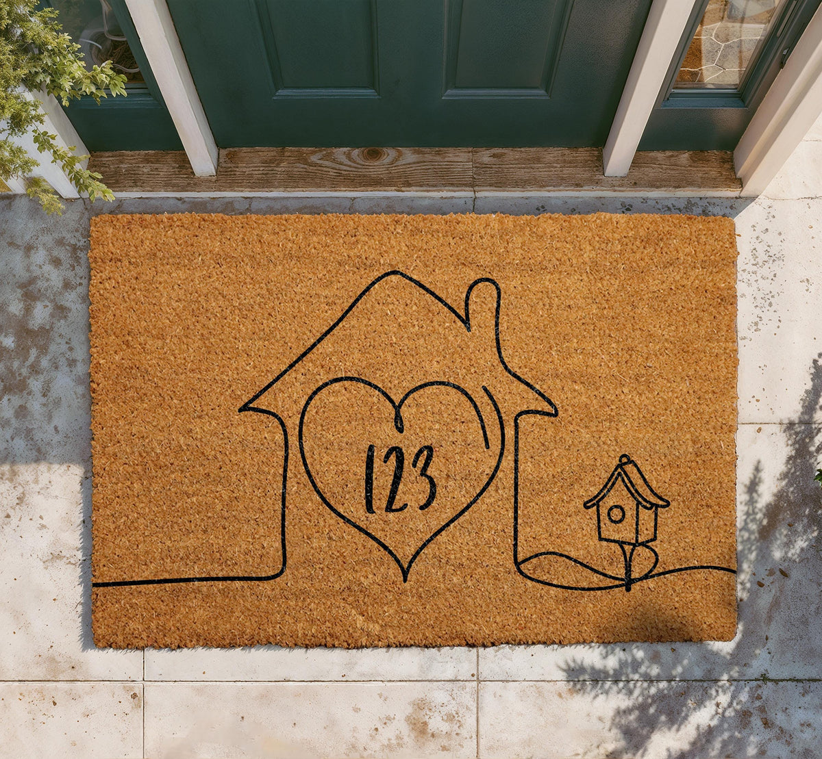 Personalized House Number Coir Doormat