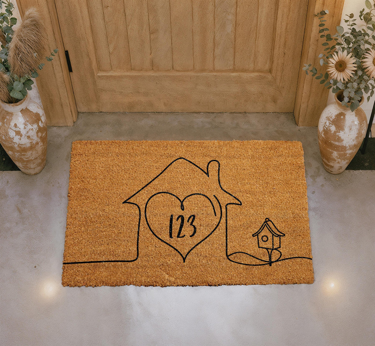 Personalized House Number Coir Doormat