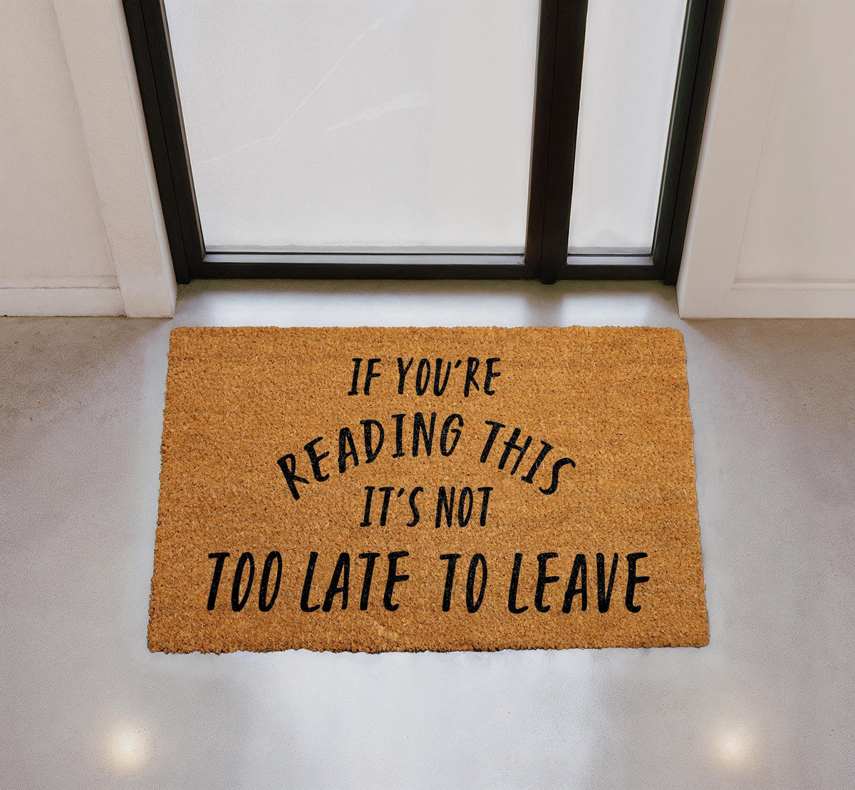 Sarcastic Coir Doormat, Funny Welcome Mat, Natural Fiber Rug, Front Porch Decor