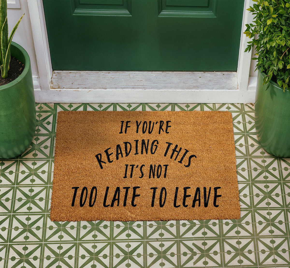 Sarcastic Coir Doormat, Funny Welcome Mat, Natural Fiber Rug, Front Porch Decor