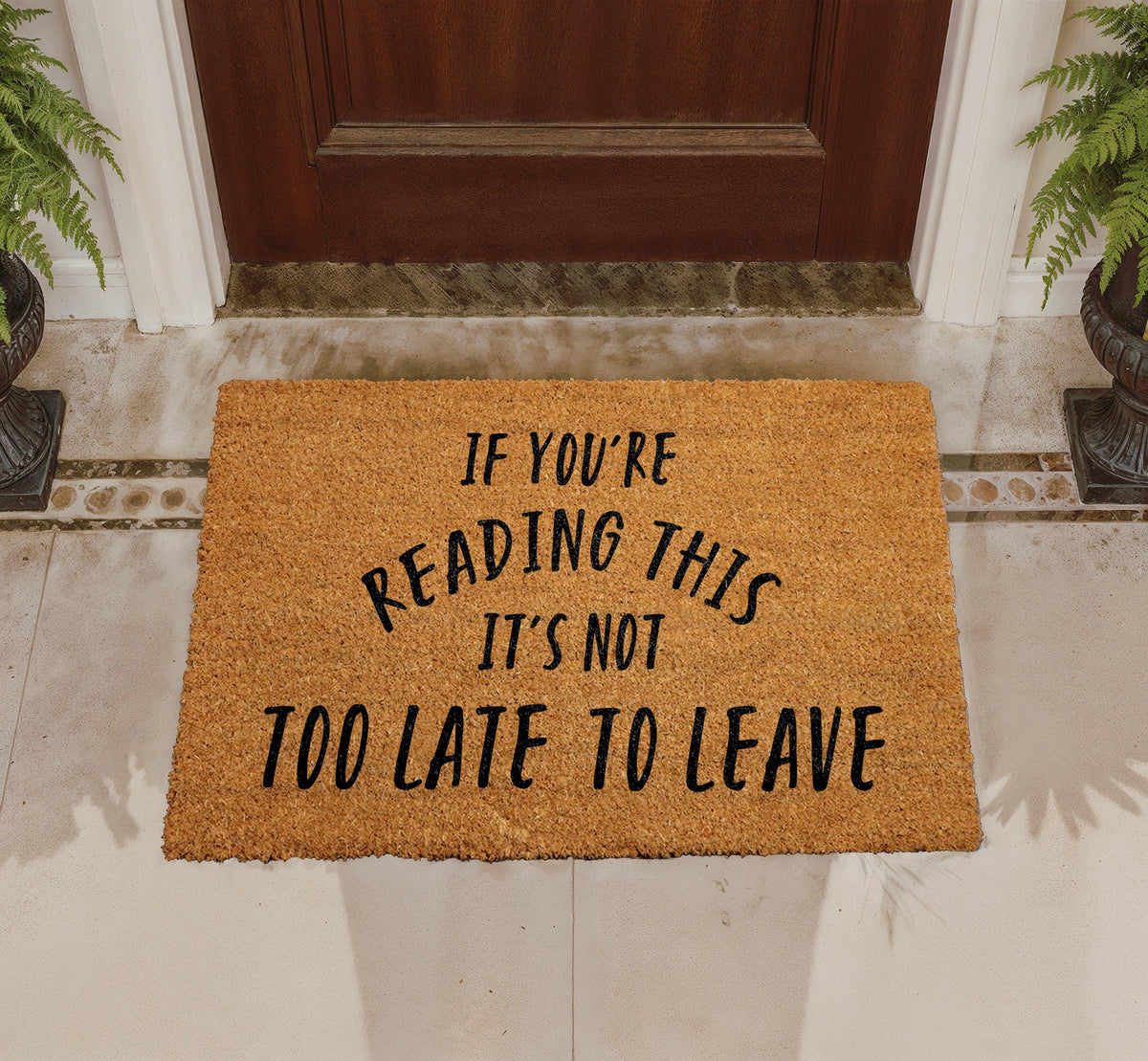 Sarcastic Coir Doormat, Funny Welcome Mat, Natural Fiber Rug, Front Porch Decor