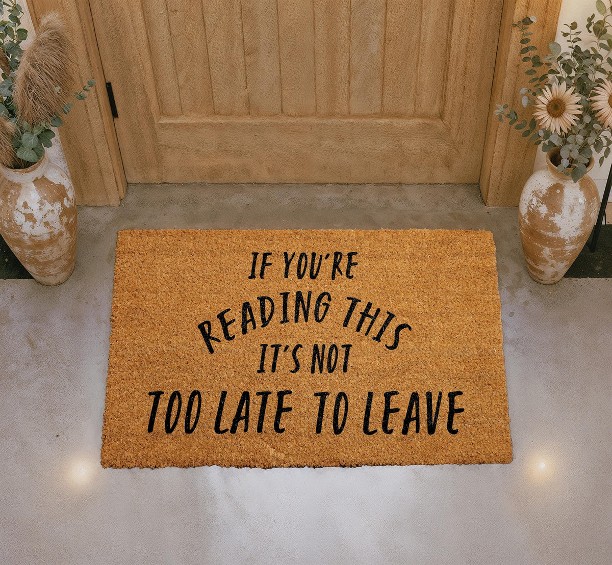 Sarcastic Coir Doormat, Funny Welcome Mat, Natural Fiber Rug, Front Porch Decor