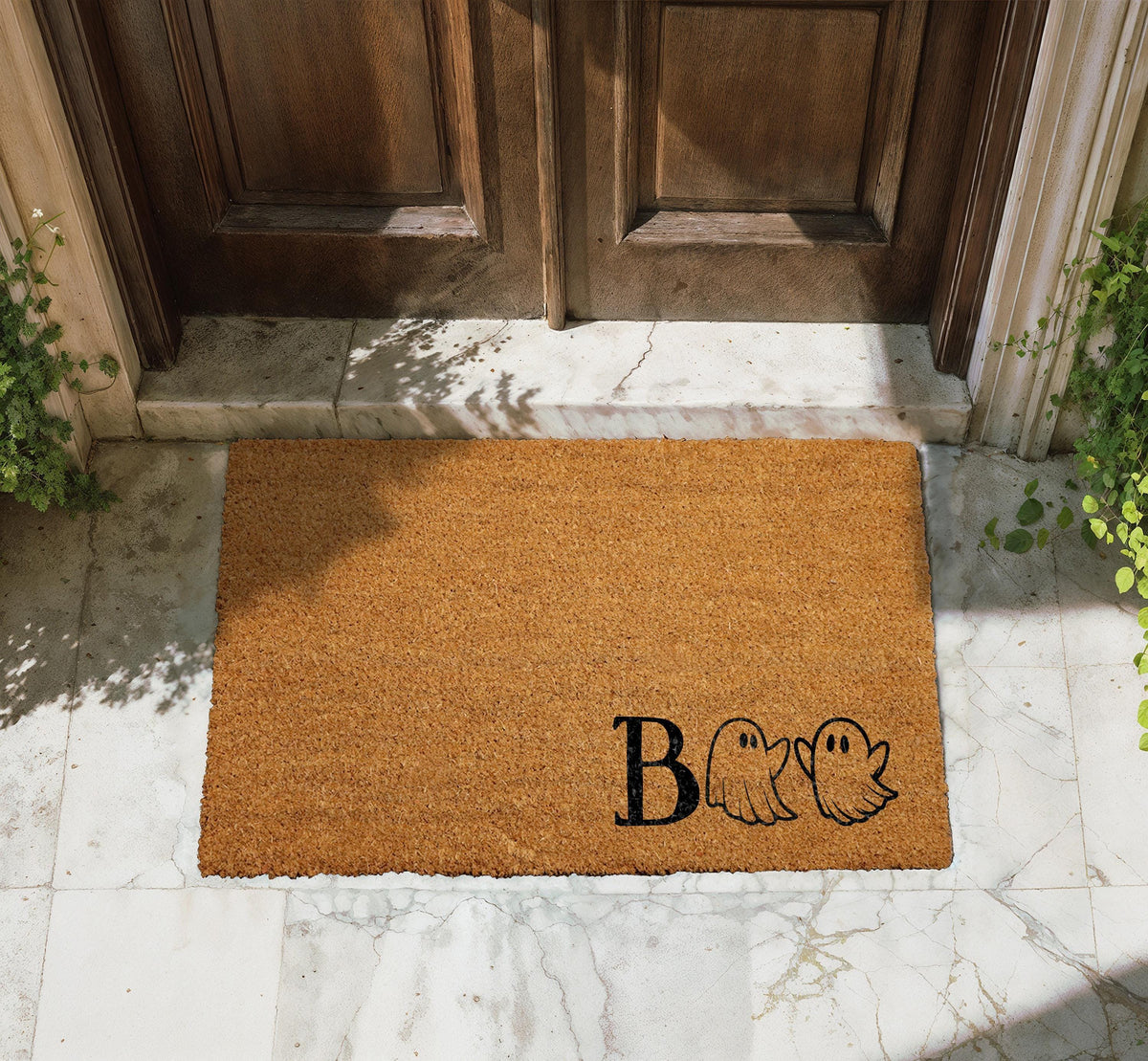 Halloween BOO Doormat, Spooky Ghost Eyeball Pumpkin Welcome Mat