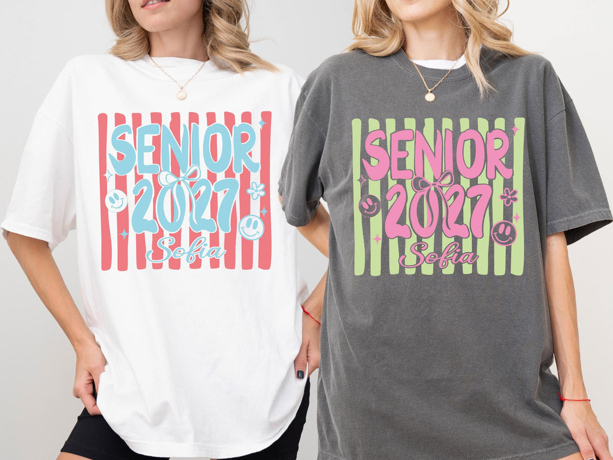 Personalized Senior 2027 Comfort Colors® Shirt, High School Senior T-Shirts