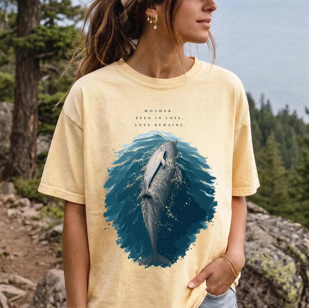 Dolphin & Sea Comfort Colors® Shirt, Ocean Animal T-shirt, Nature Lover Gift Tee