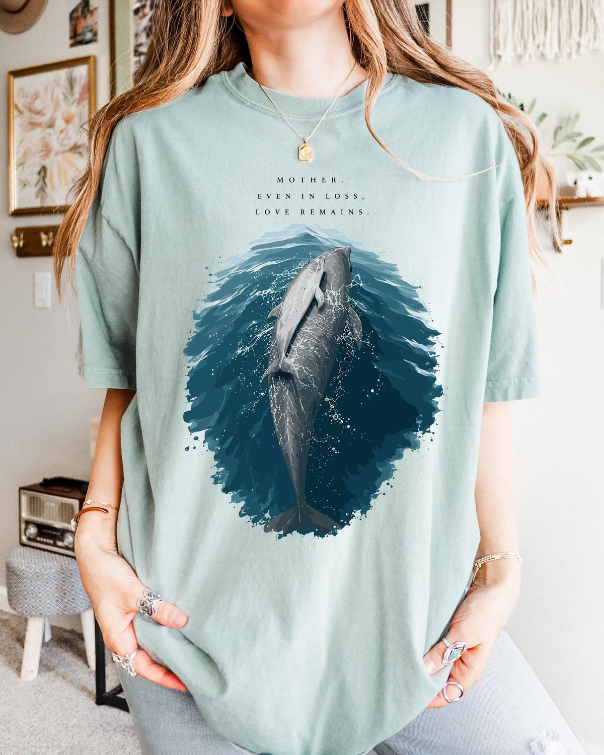 Dolphin & Sea Comfort Colors® Shirt, Ocean Animal T-shirt, Nature Lover Gift Tee