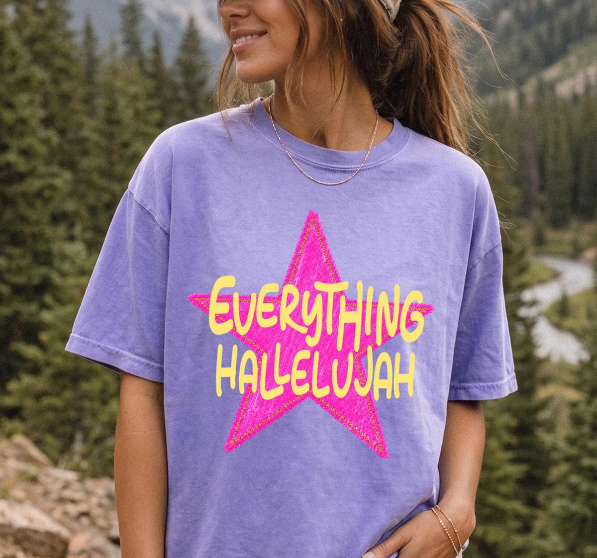 Christian Star Comfort Colors® Shirt, Faith Based T-Shirt, Religious Women Tee