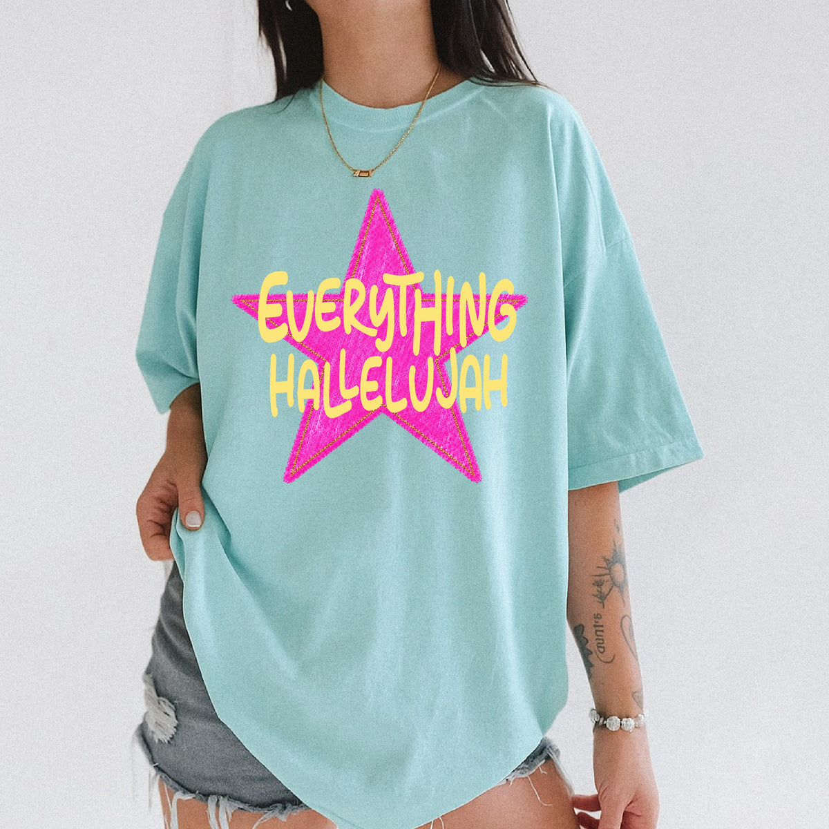 Christian Star Comfort Colors® Shirt, Faith Based T-Shirt, Religious Women Tee