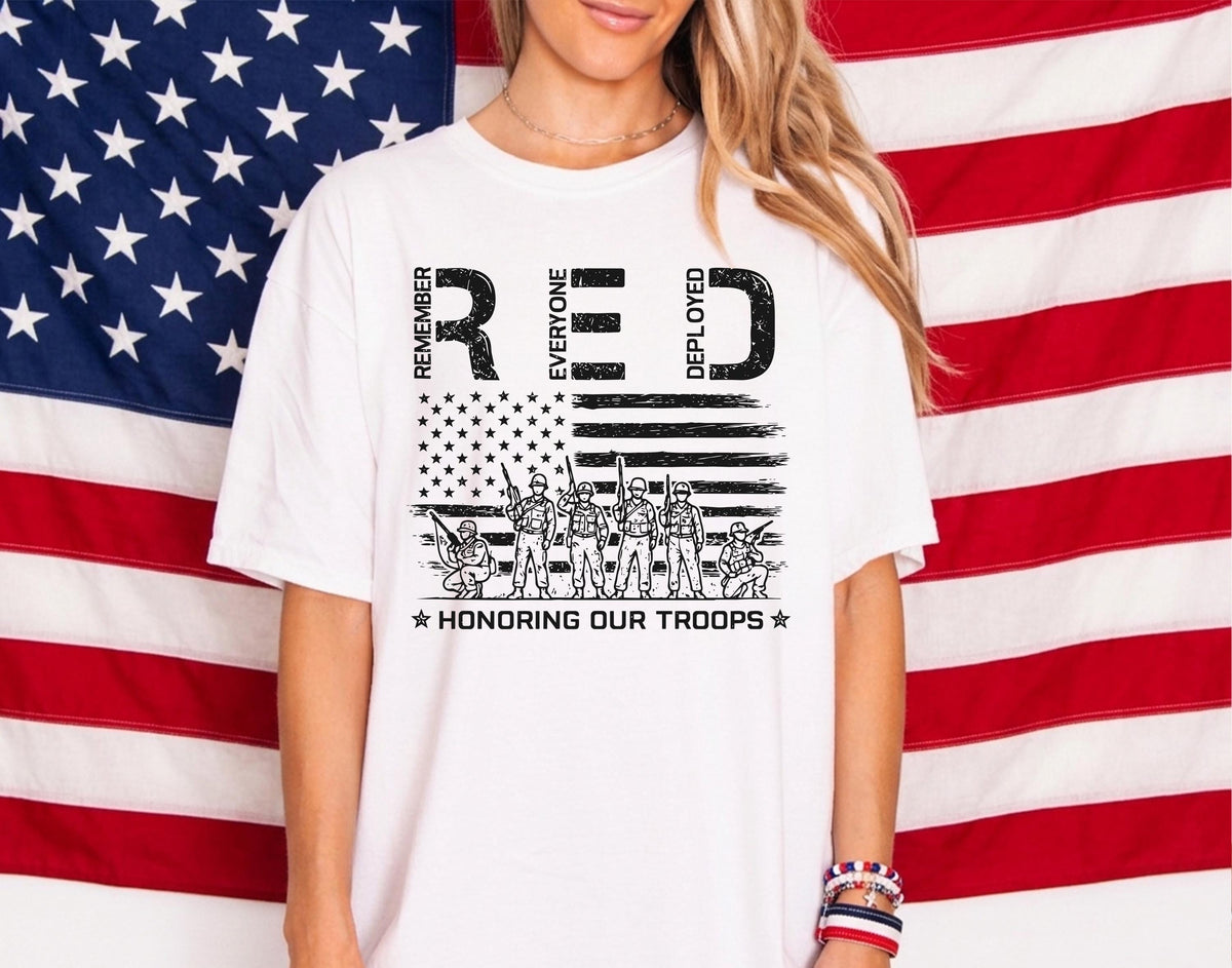 Remember Everyone Deployed Flag Graphic Shirt