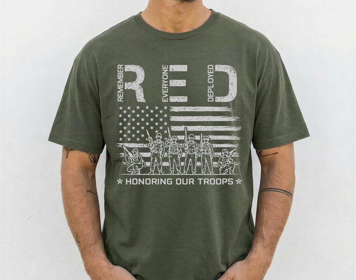 Remember Everyone Deployed Flag Graphic Shirt