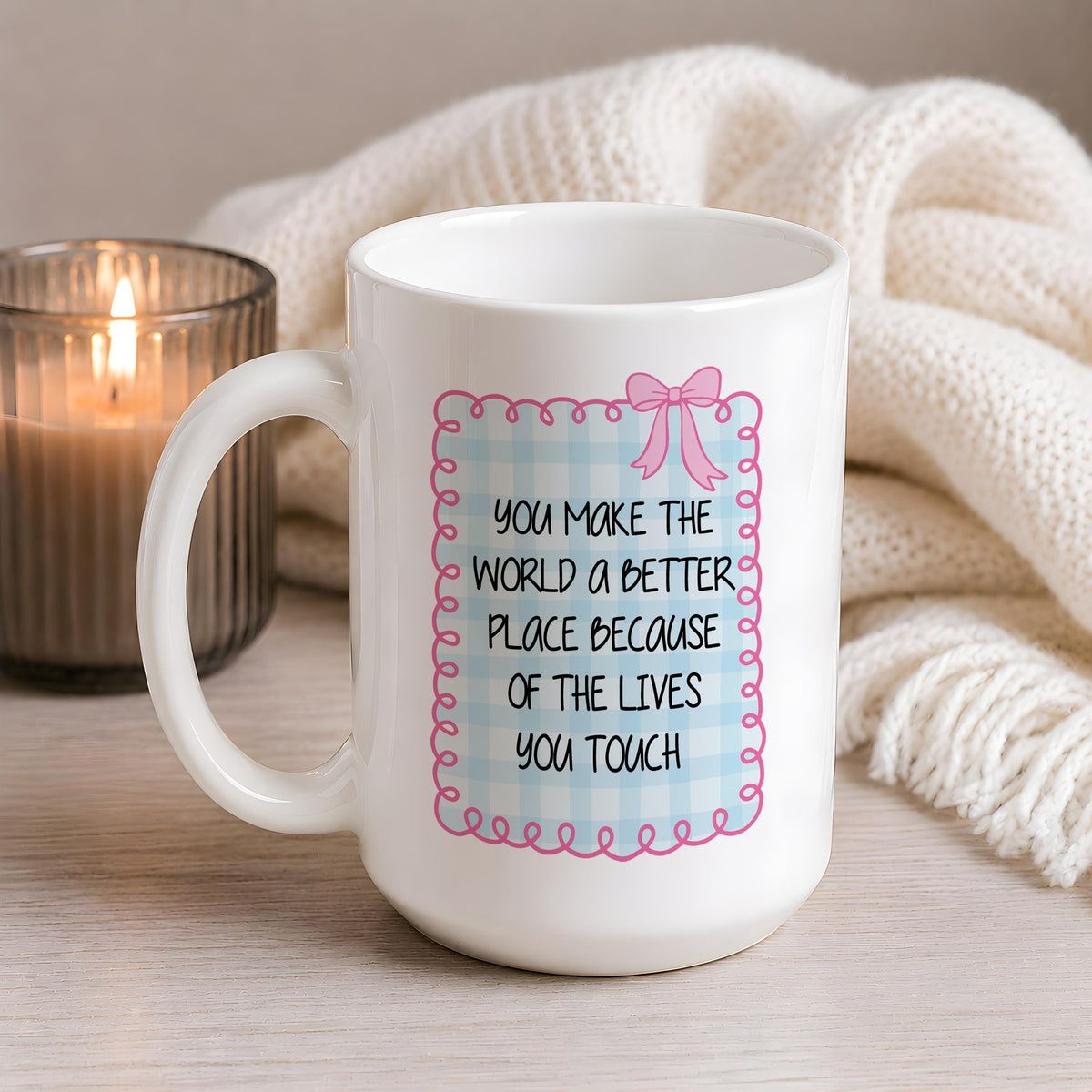 Custom Nurse Name Coffee Mug, Personalized Coquette Bow Stethoscope Ceramic Cup