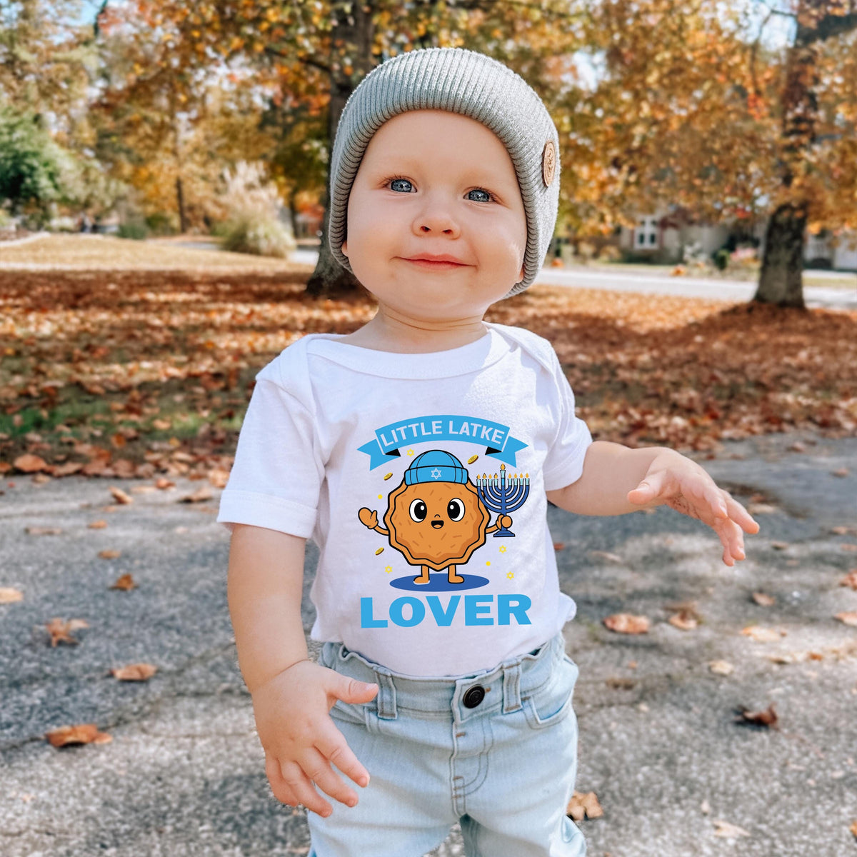 Little Latke T-shirt, Hanukkah Baby Bodysuit, Jewish Holiday Gift Tee