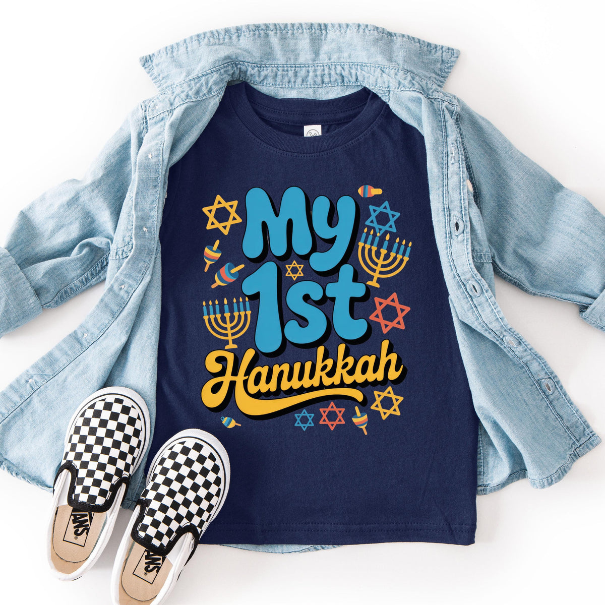 My First Hanukkah T-shirt, Hanukkah Baby Bodysuit, Chanukah Gift Tee