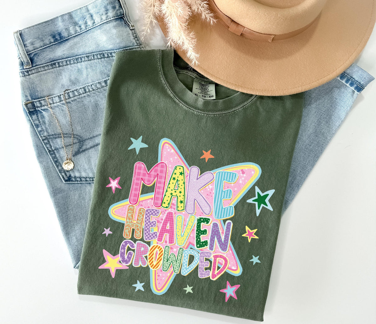 Make Heaven Crowded Comfort Colors® Shirt, Religious Inspirational T-Shirt, Christian Women Tee