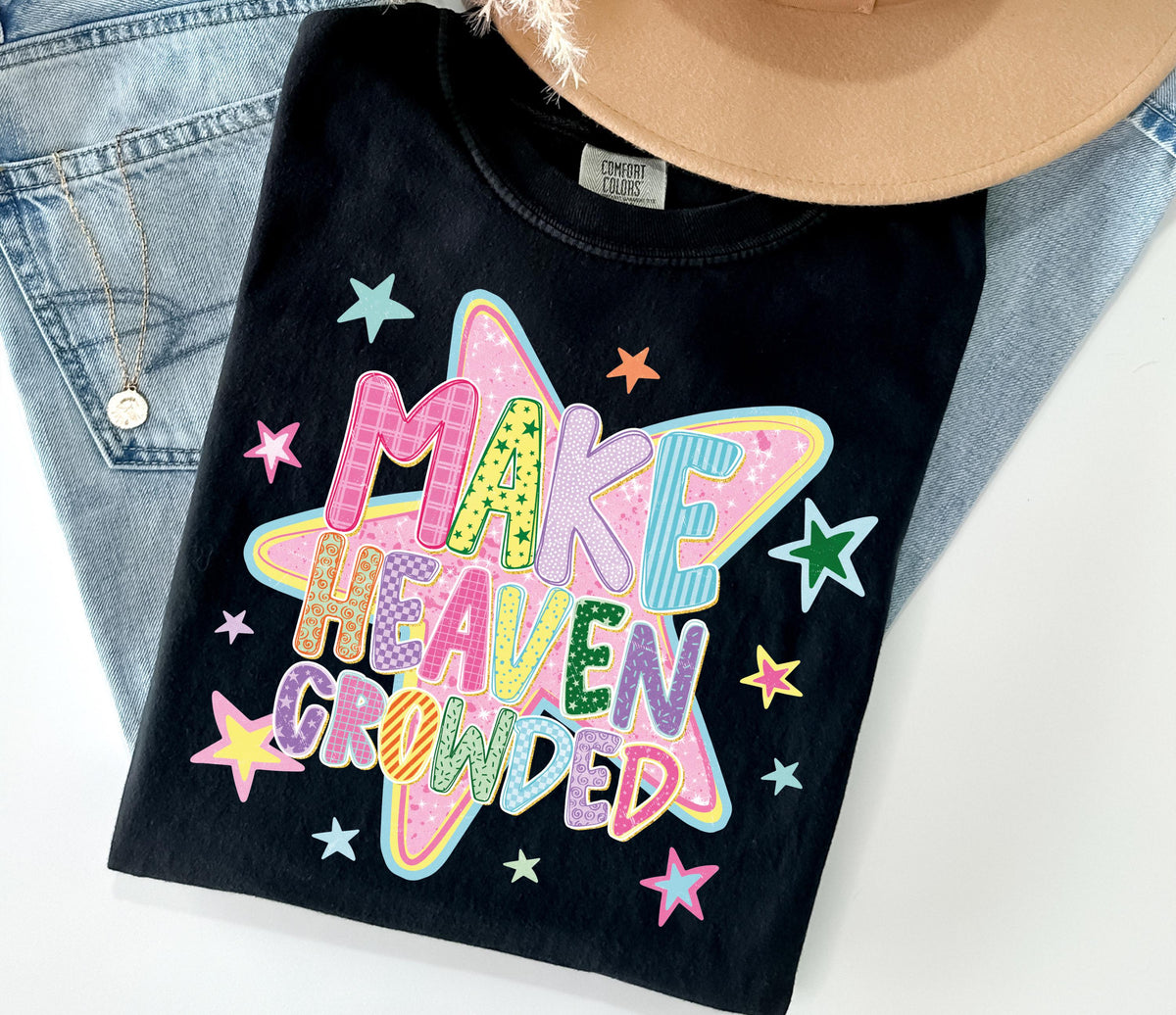 Make Heaven Crowded Comfort Colors® Shirt, Bible Verse T-shirt, Religious Women Tee