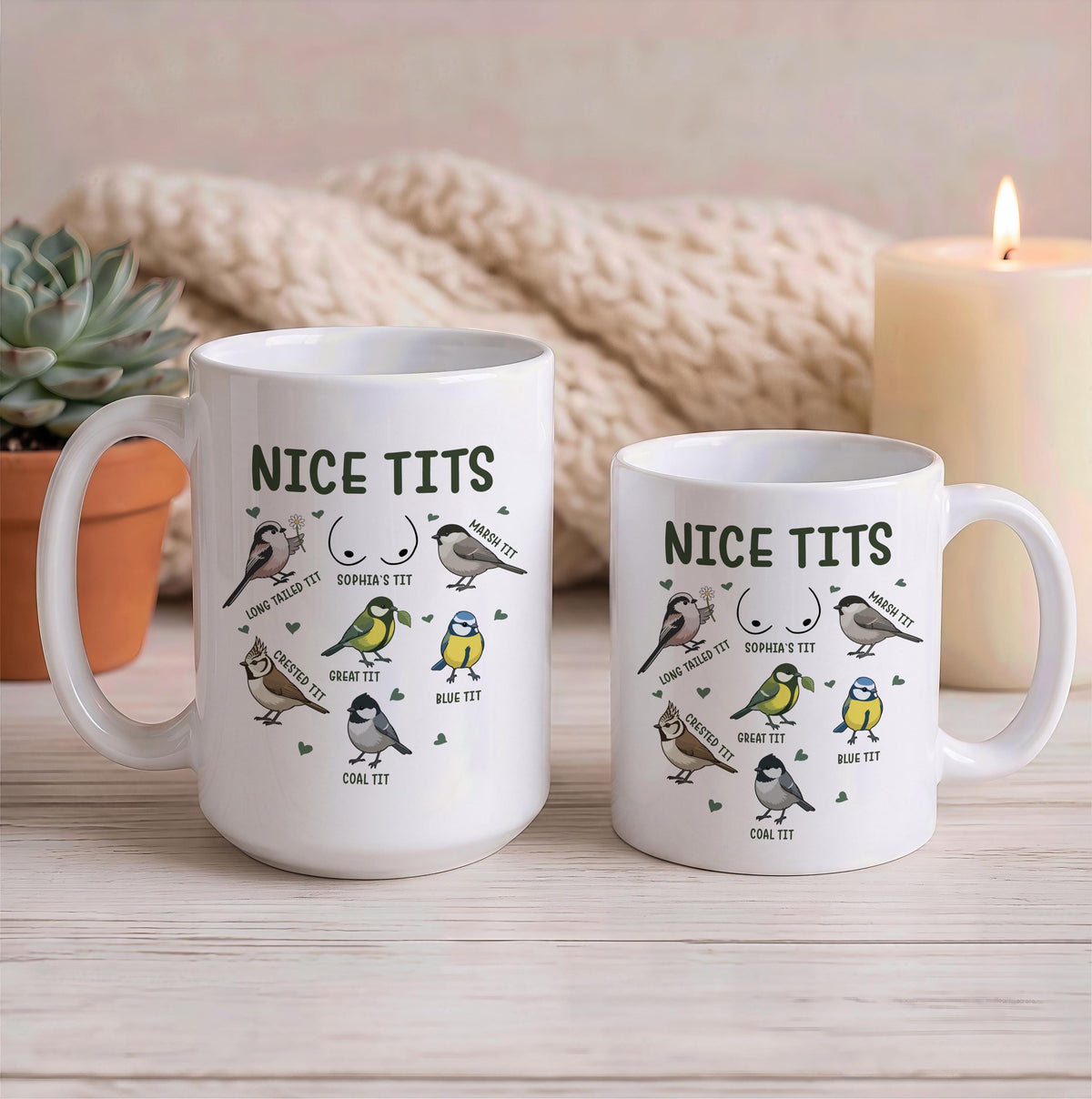 Personalized Bird Pun Coffee Mug, Humorous Ceramic Cup, Custom Gag Gift