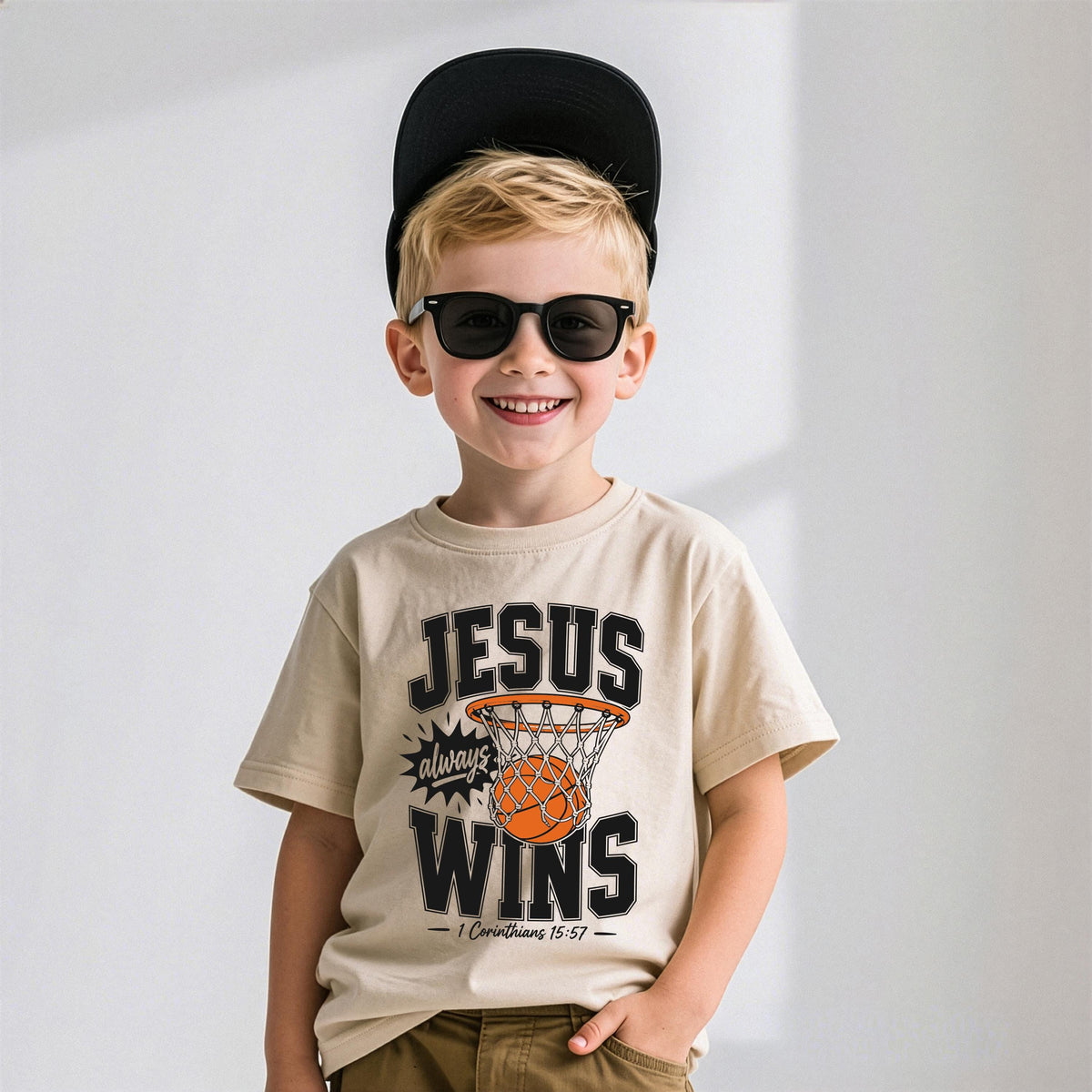 Jesus Playing Basketball Graphic Shirt