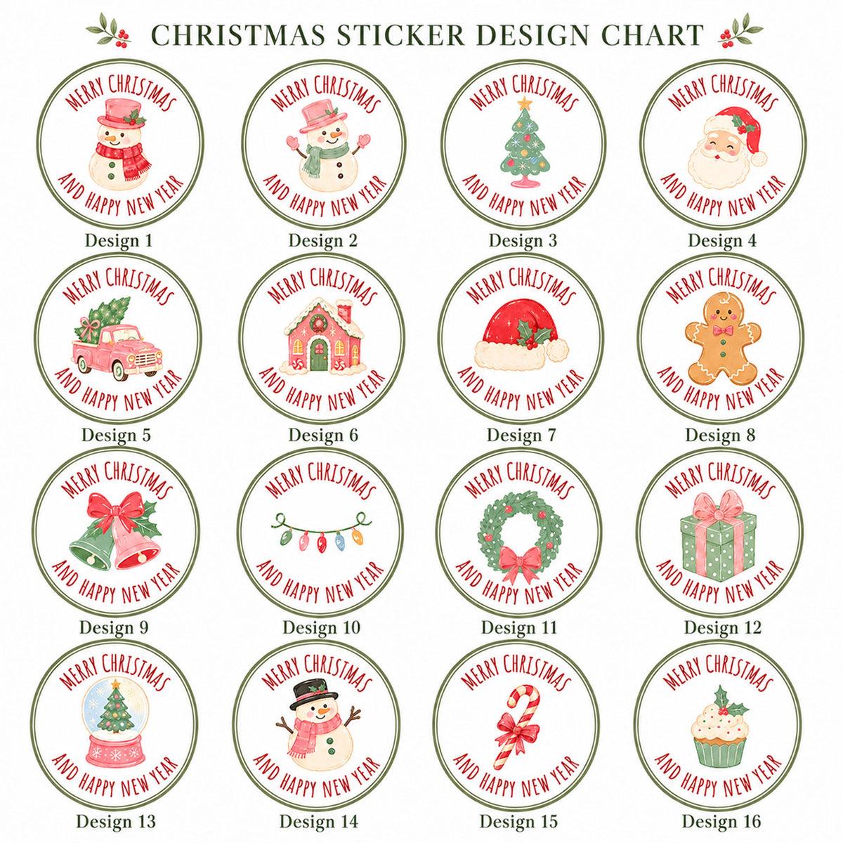 Custom Christmas Favor Stickers, Personalized Holiday Labels, Merry Xmas Gift Decals