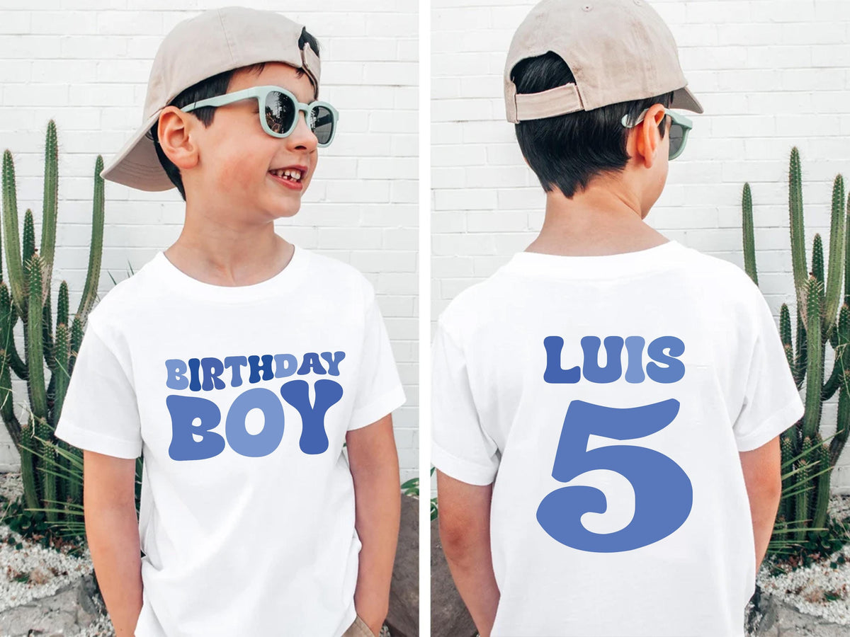 Birthday Boy T-shirt, Personalized Birthday Tee, First Birthday Party Sweatshirt, Birthday Kids Name Crewneck