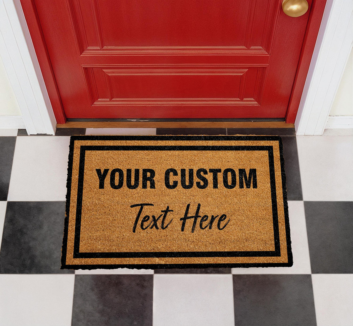 Custom Coir Doormat, Personalized Welcome Mat, Housewarming Gift