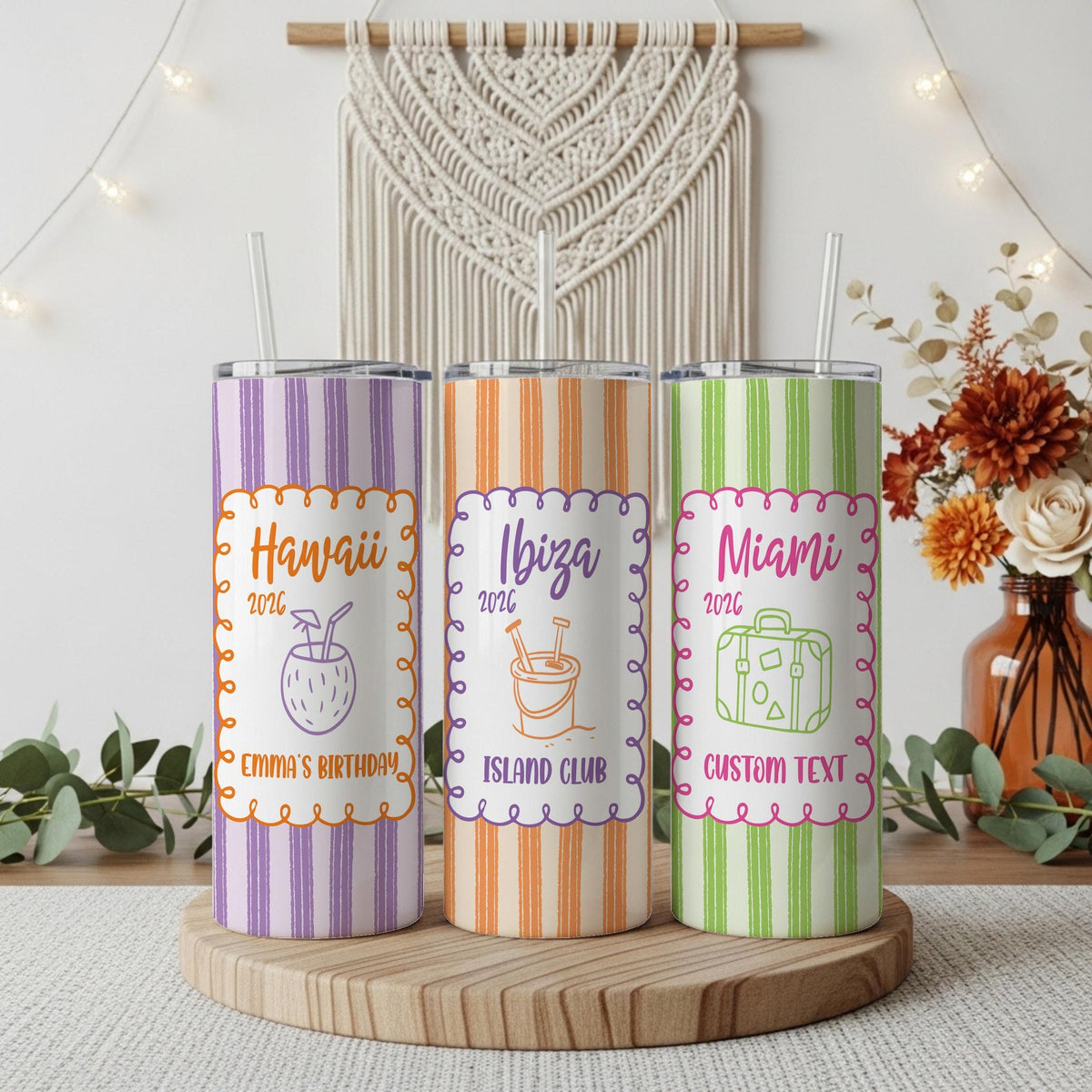 Personalized Location & Event Insulated Vacation Cup Tumbler