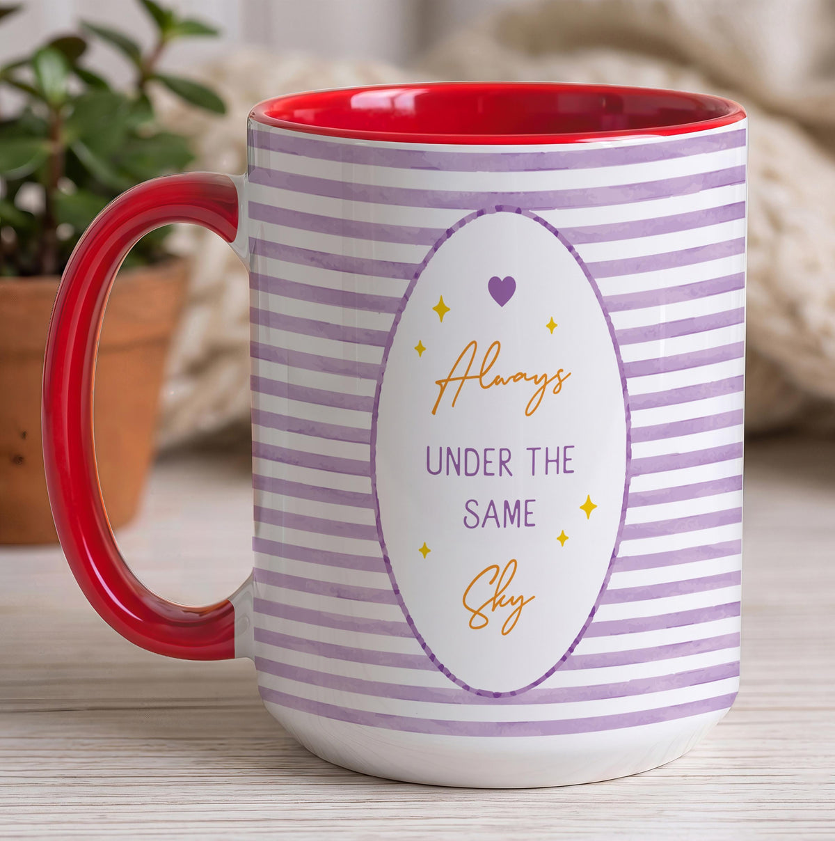 Personalized Long Distance Mug, Custom State Quote Cup, Relationship Gift