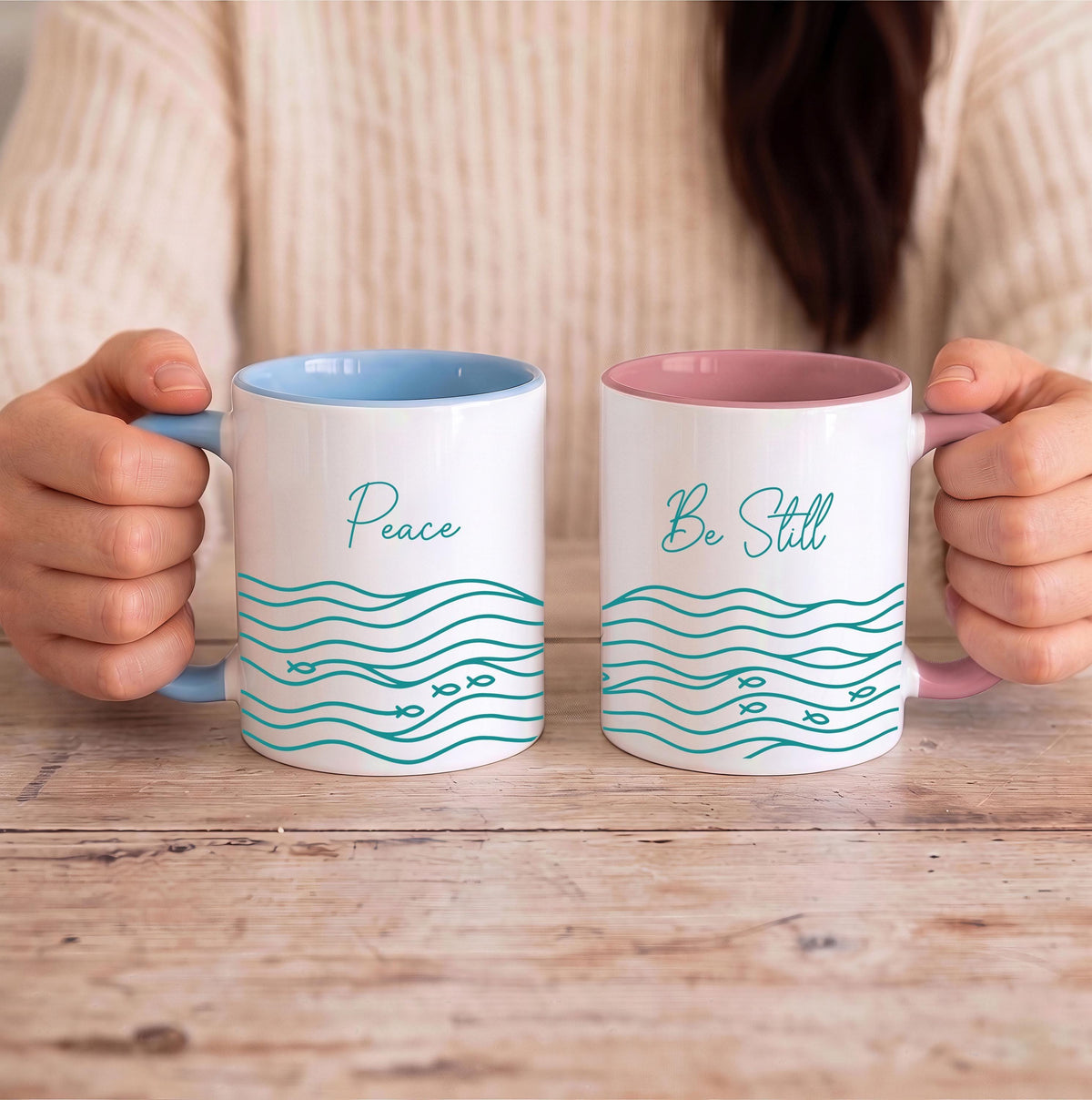 Nautical Peace Be Still Ceramic Mug, Sailboat Design, Christian Gift (11oz/15oz)