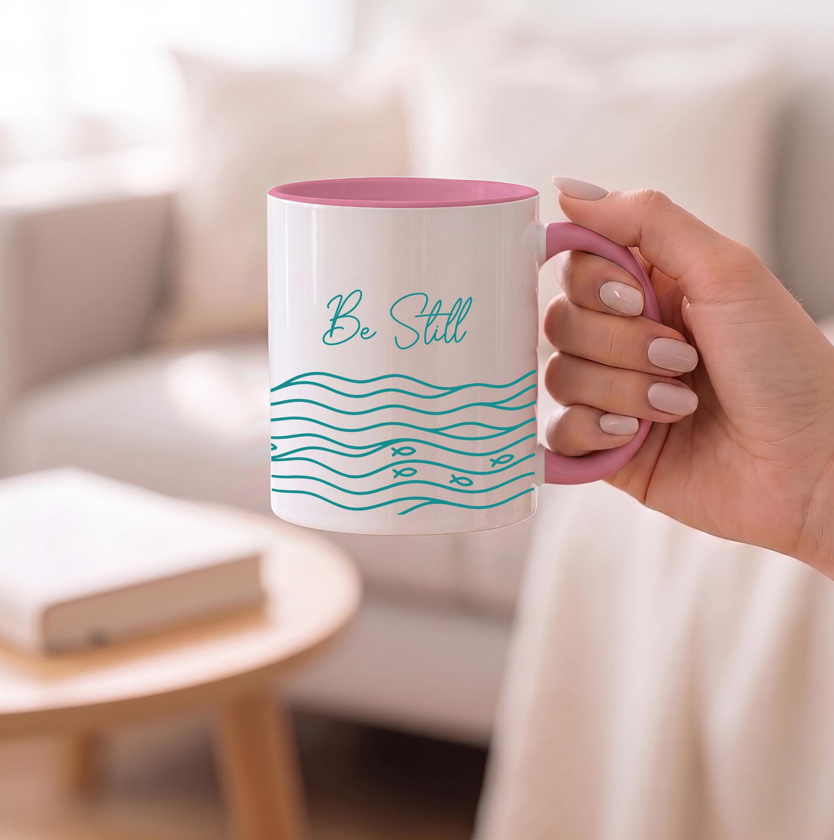 Nautical Peace Be Still Ceramic Mug, Sailboat Design, Christian Gift (11oz/15oz)