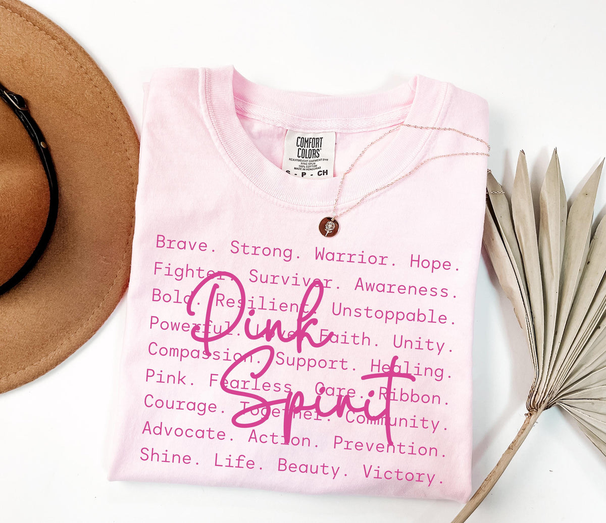 Breast Cancer Awareness Comfort Colors® Shirt, Pink Spirit Tee, Cancer Warrior Gift Tee