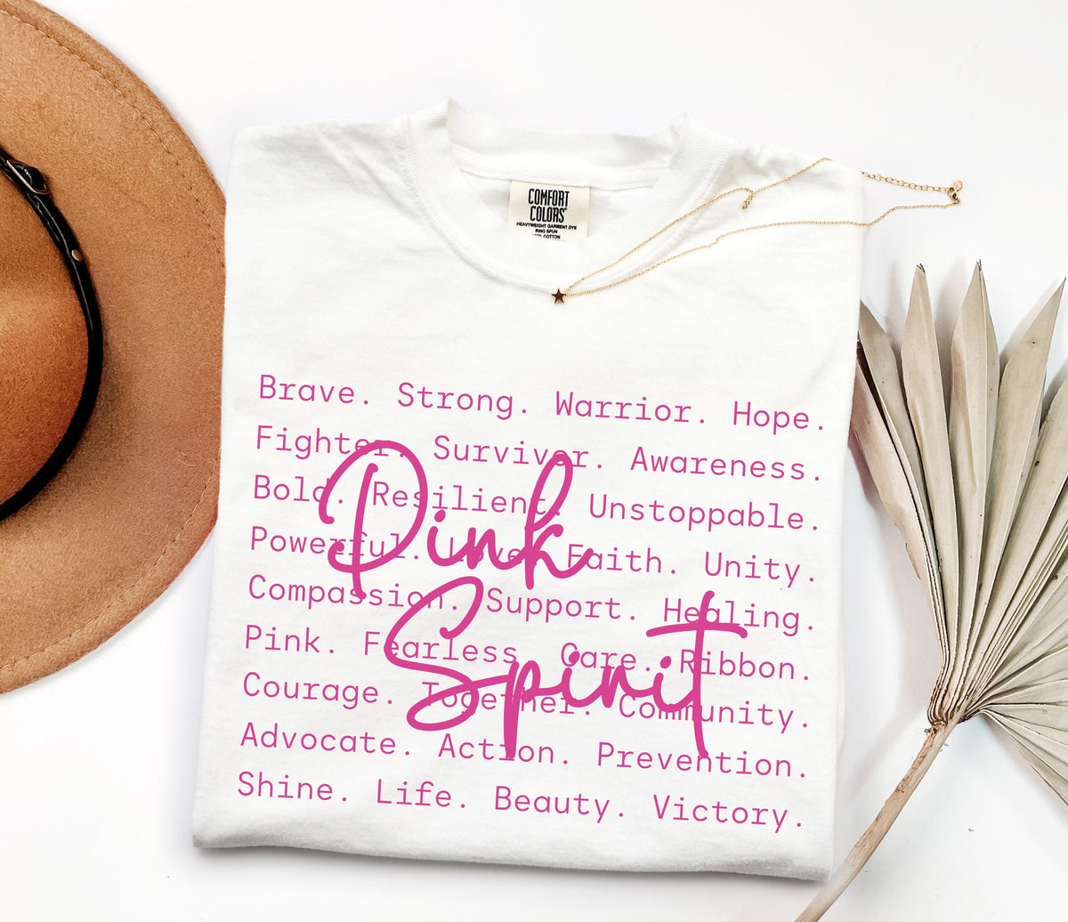 Breast Cancer Awareness Comfort Colors® Shirt, Pink Spirit Tee, Cancer Warrior Gift Tee