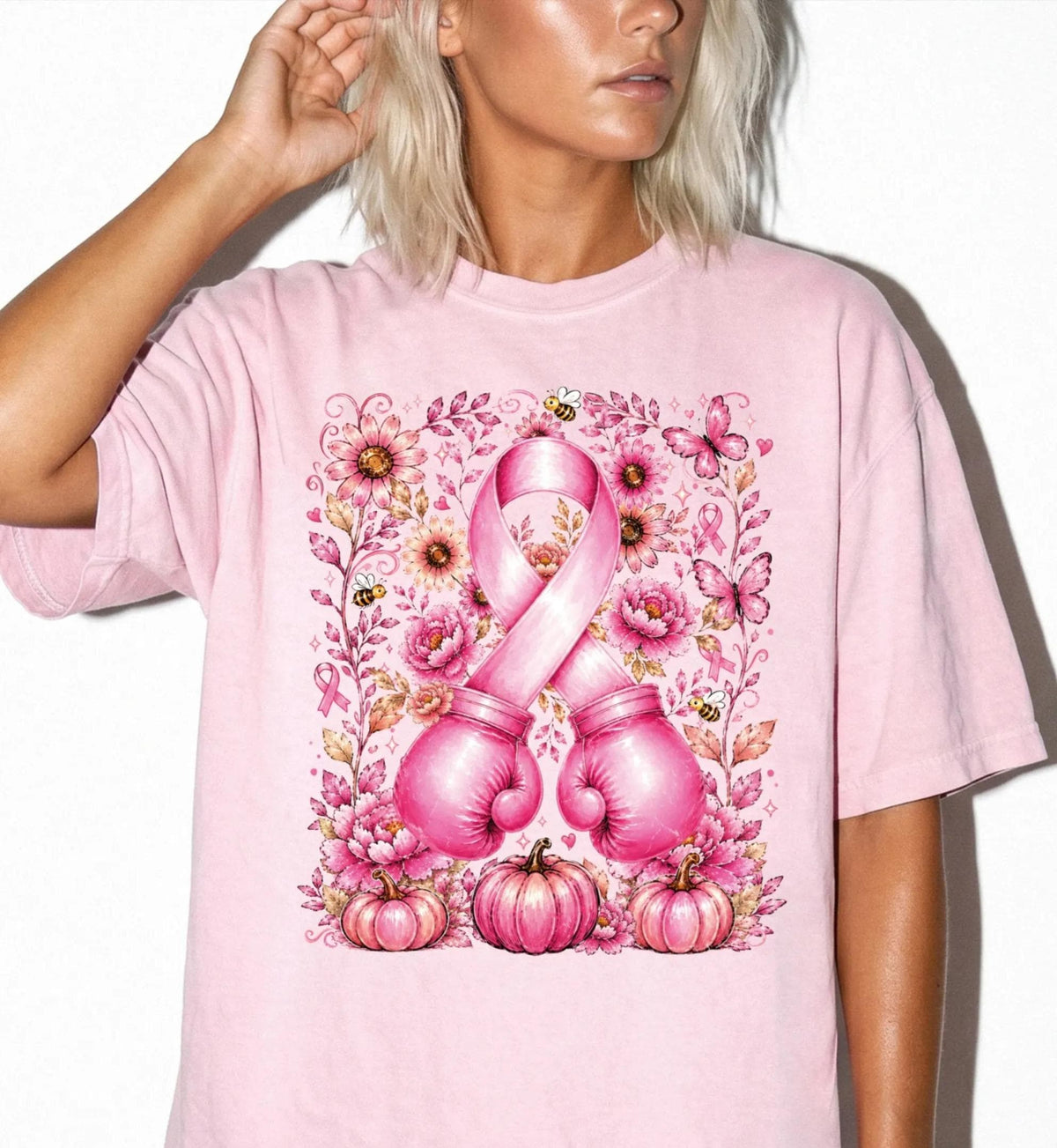 In October We Wear Pink Comfort Colors® Shirt, Breast Cancer Awareness Tee, Pink Ribbon T-shirt