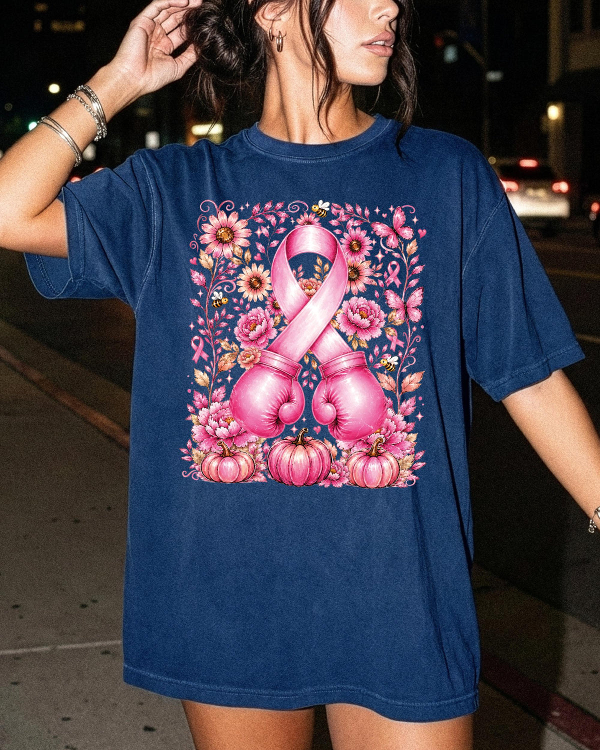 In October We Wear Pink Comfort Colors® Shirt, Breast Cancer Awareness Tee, Pink Ribbon T-shirt