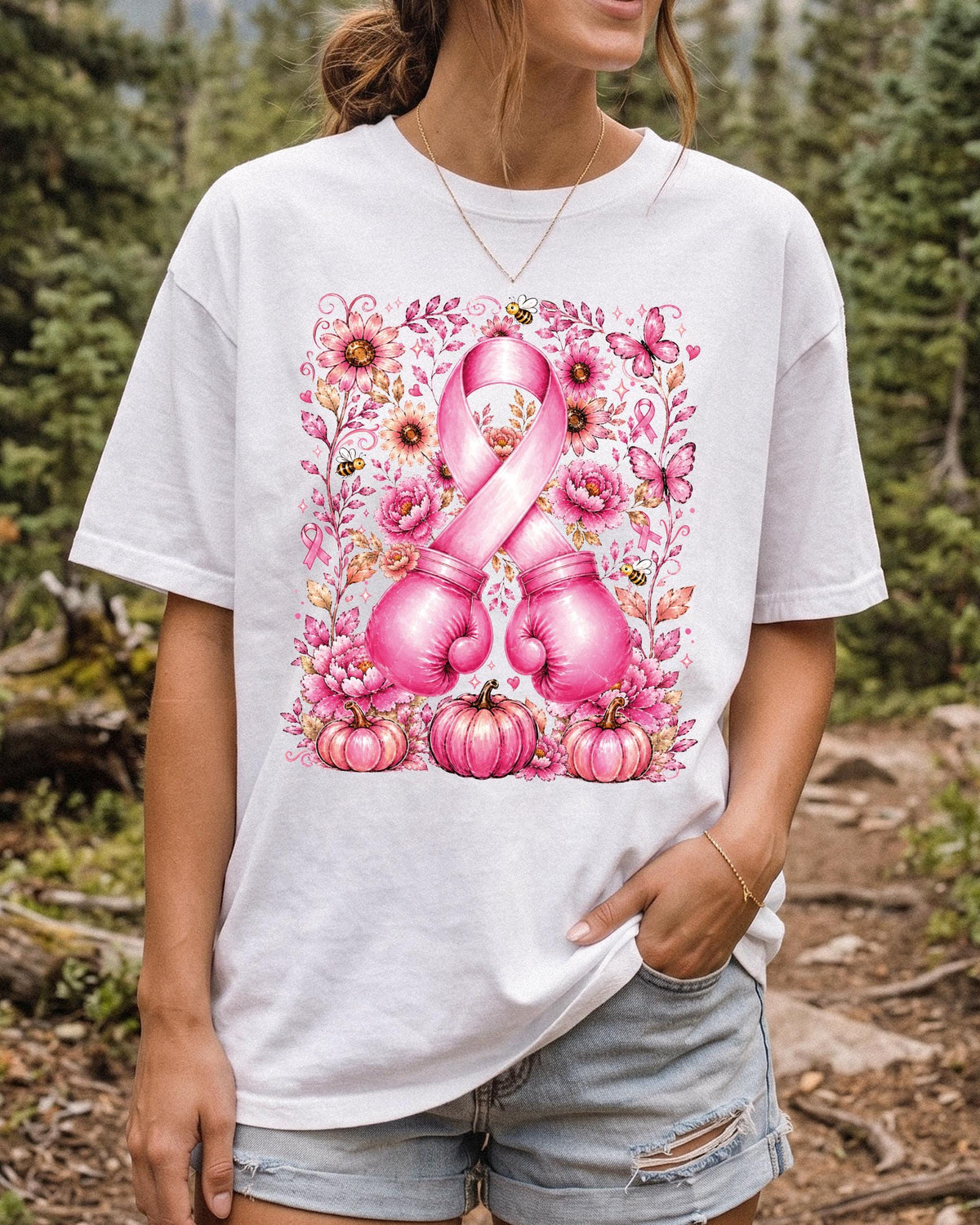 Breast Cancer Fighter Comfort Colors® Shirt, Breast Cancer Support T-Shirt, Cancer Warrior Long Sleeve