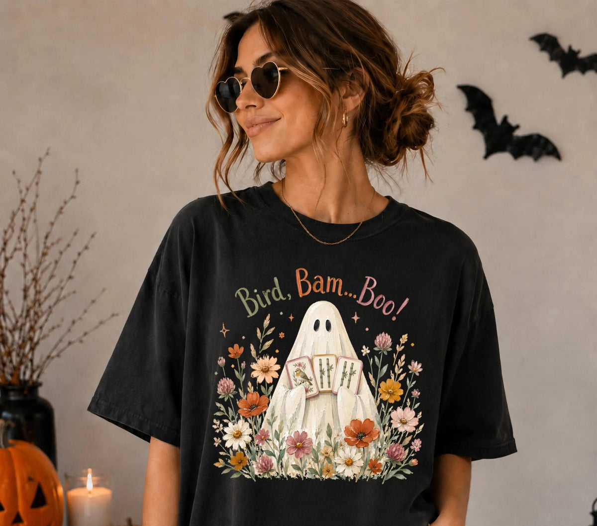 Spooky Mahjong Comfort Colors® Shirt, Ghost Mahjong T-shirt, Funny Halloween Gift Tee